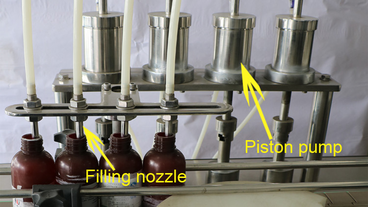 キャップシールとスターホイールランニングを備えた500ml丸ボトル充填機